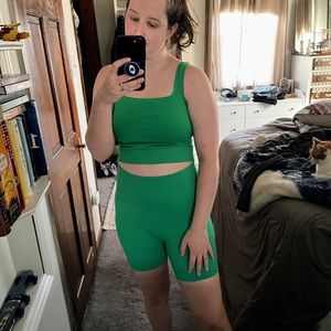 All In Motion Bike Shorts Set (Green) - Size Medium